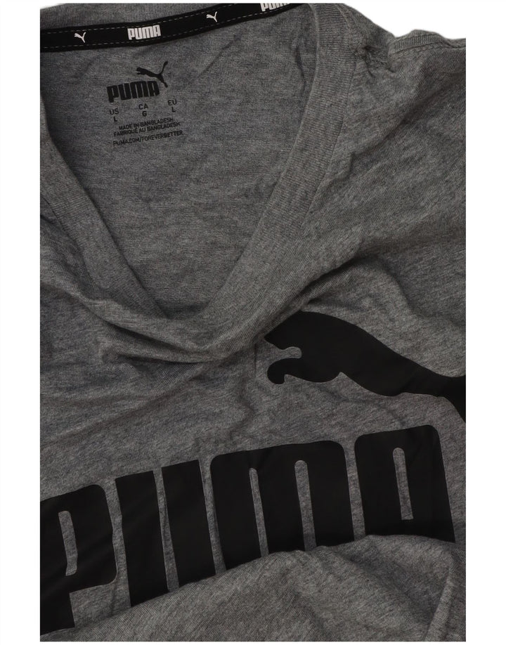T-shirt grafica da uomo Puma Large grigia