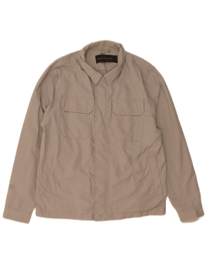 French Connection Mens Utility Jacket UK 40 Large Beige Polyamide