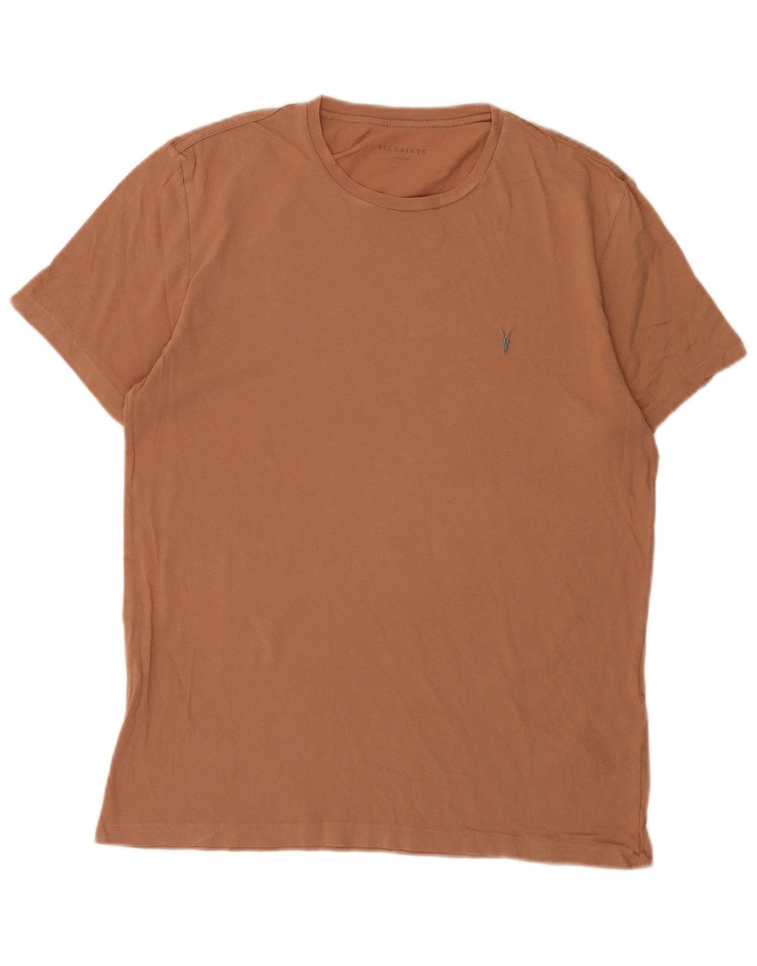 All Saints Herren-T-Shirt aus mittelbrauner Baumwolle