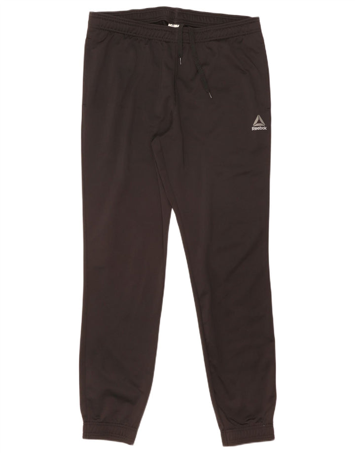 Reebok Mens Tracksuit Trousers Joggers Large Black Polyester
