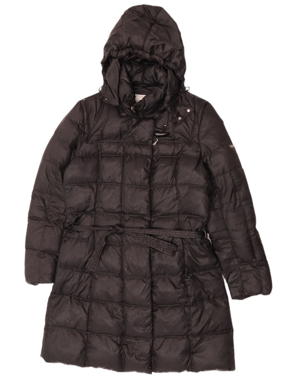 Geox Womens Respira hættepolstret frakke UK 14 Large Black Polyester