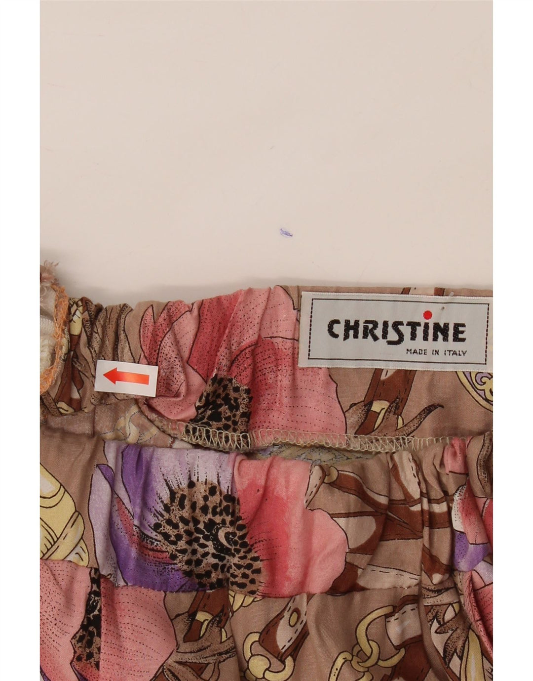 VINTAGE Womens Flared Skirt W26 Small Brown Floral Vintage Vintage and Second-Hand Vintage from Messina Hembry 