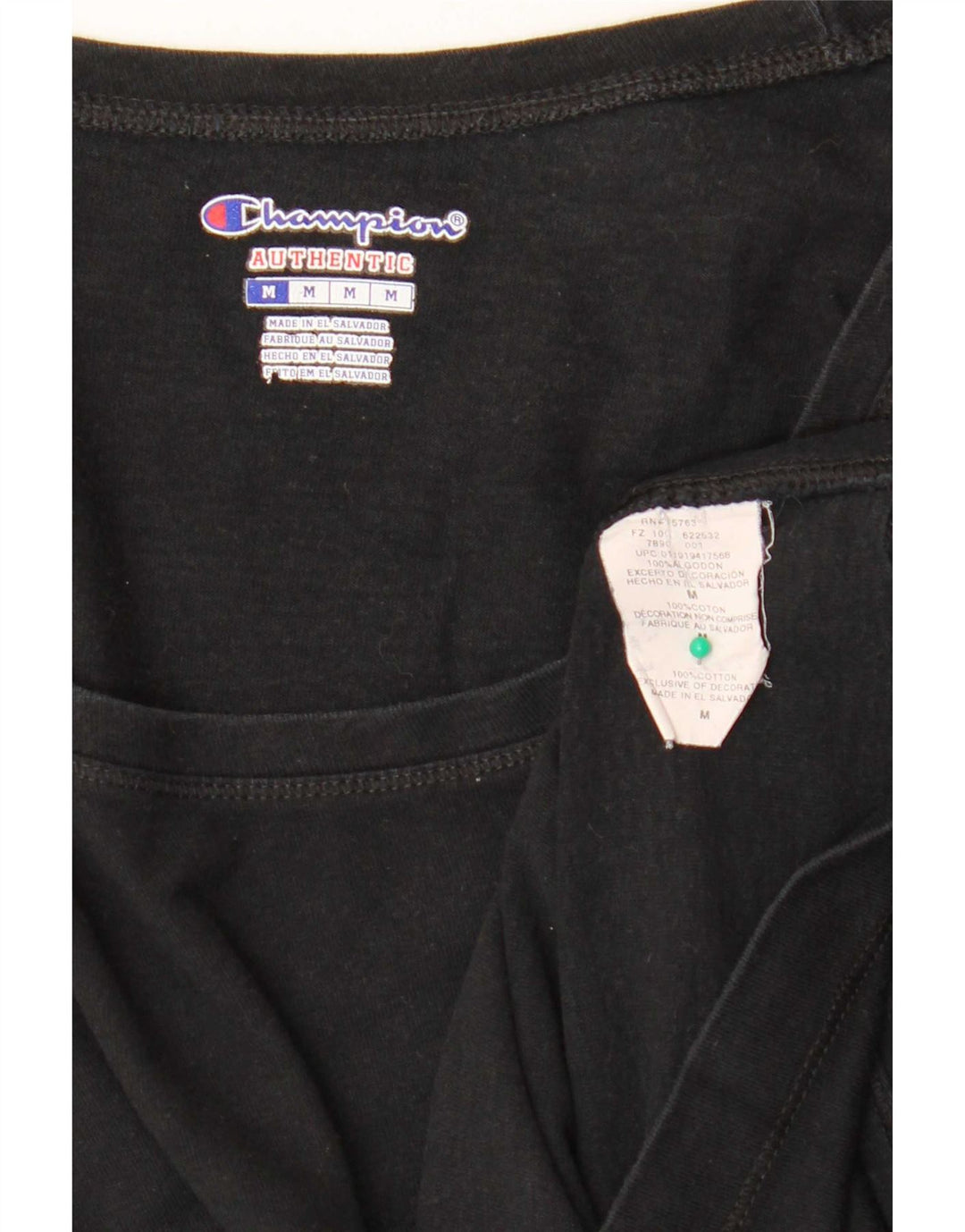 Champion Womens Top Long Sleeve UK 12 Medium Black Cotton