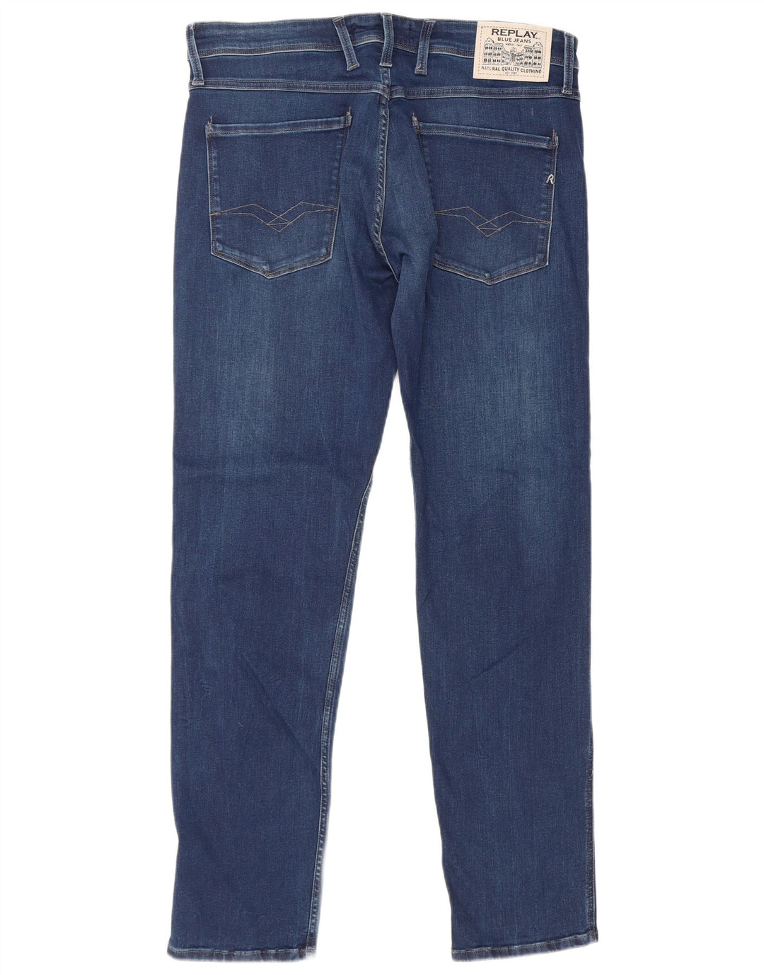 Replay Jean Slim Homme W36 L32 Bleu Marine Coton