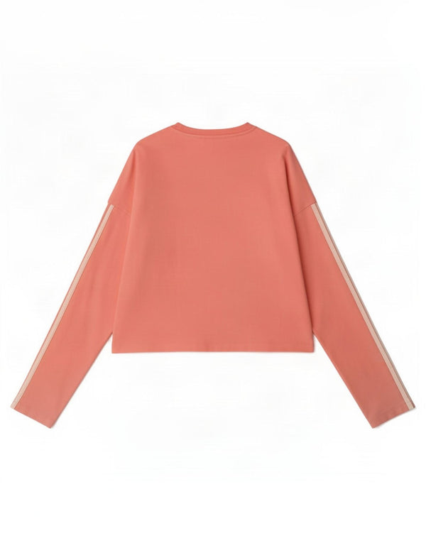 Adidas Girls Top Long Sleeve 10-11 Years Pink Cotton