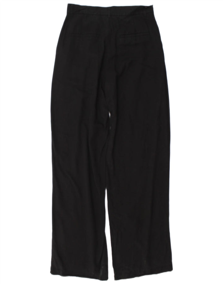 Marks & Spencer Womens Pegged Chino Trousers Small W26 L34 Black Lyocell
