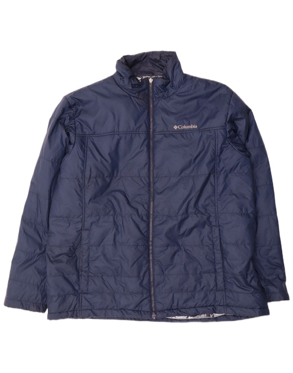 Columbia Herre høj polstret jakke UK 44 2XL Navy Blue Polyester