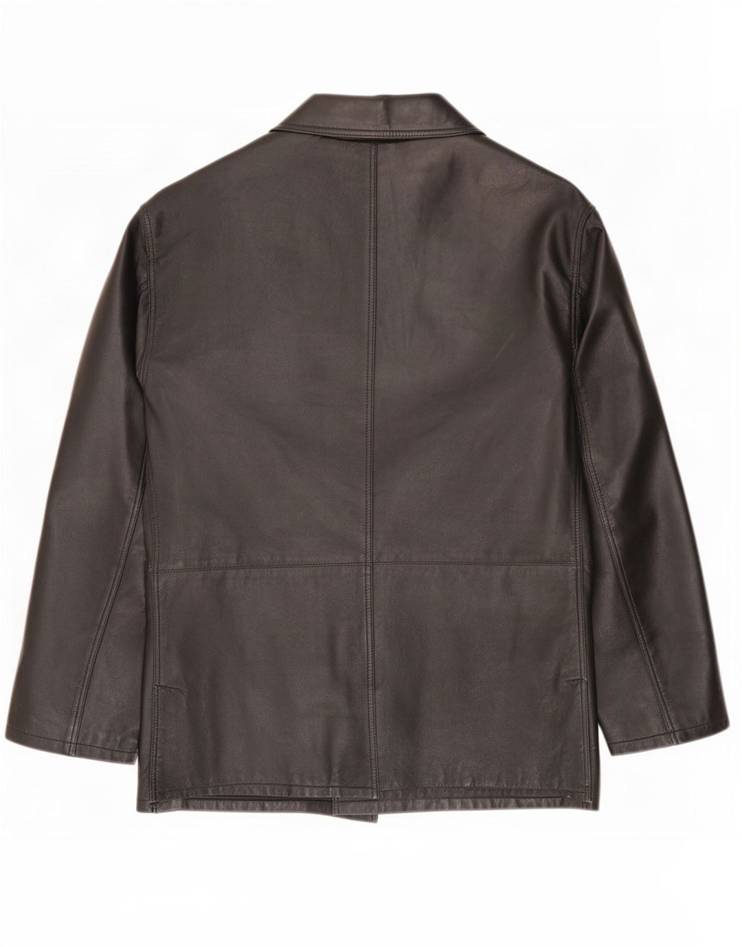 Morelli Abrigo de cuero para hombre IT 56 3XL Negro
