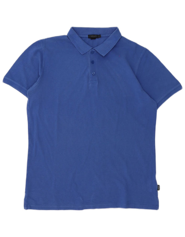 Liu Jo Mens Polo Shirt Large Blue Cotton