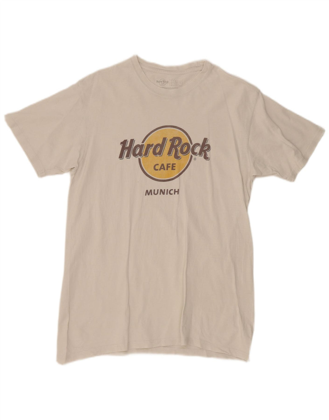 T-shirt grafica da uomo Hard Rock Cafe Monaco di Baviera, cotone bianco medio