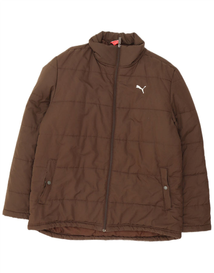 Puma Mens Padded Jacket UK 40 Large Brown