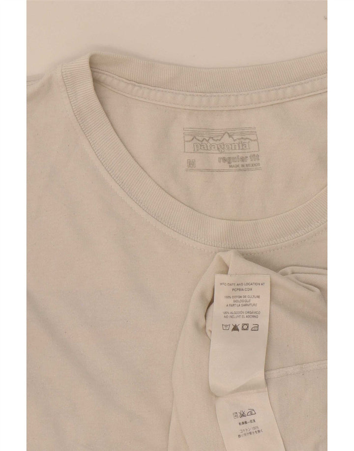 Patagonia Mens Regular Fit Graphic T-Shirt Top Medium White Cotton
