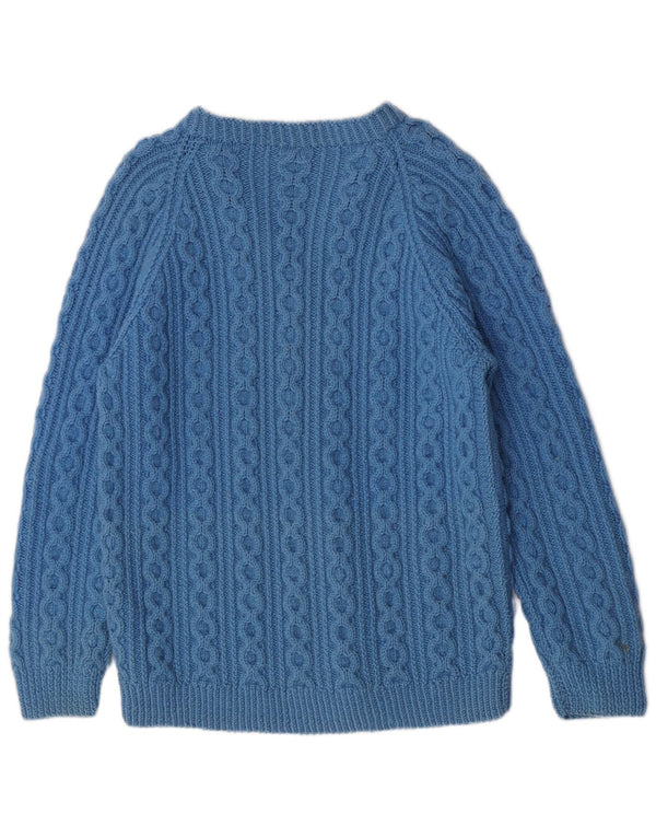 Maglione vintage da donna con scollo a V vestibilità regolare UK 18 XL Blu
