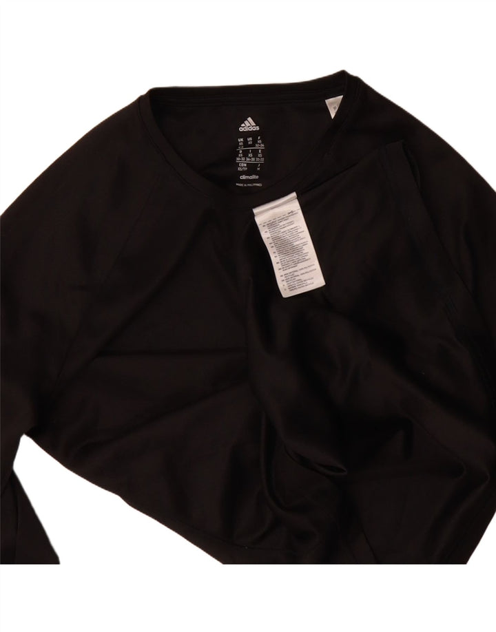 ADIDAS Womens Climalite Top Long Sleeve UK 4/6 XS Black Polyester Vintage Adidas and Second-Hand Adidas from Messina Hembry 