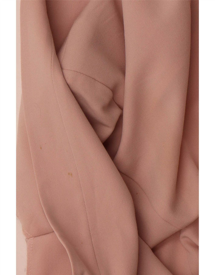 Marks & Spencer Womens Open Blazer Jacket UK 12 Medium Pink Polyester
