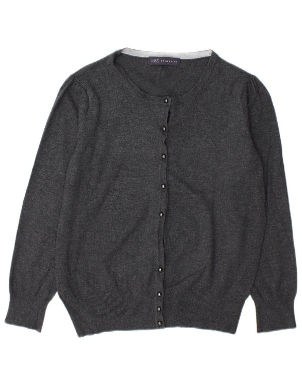 Marks & Spencer Damen-Cardigan-Pullover UK 10 Small Graue Viskose