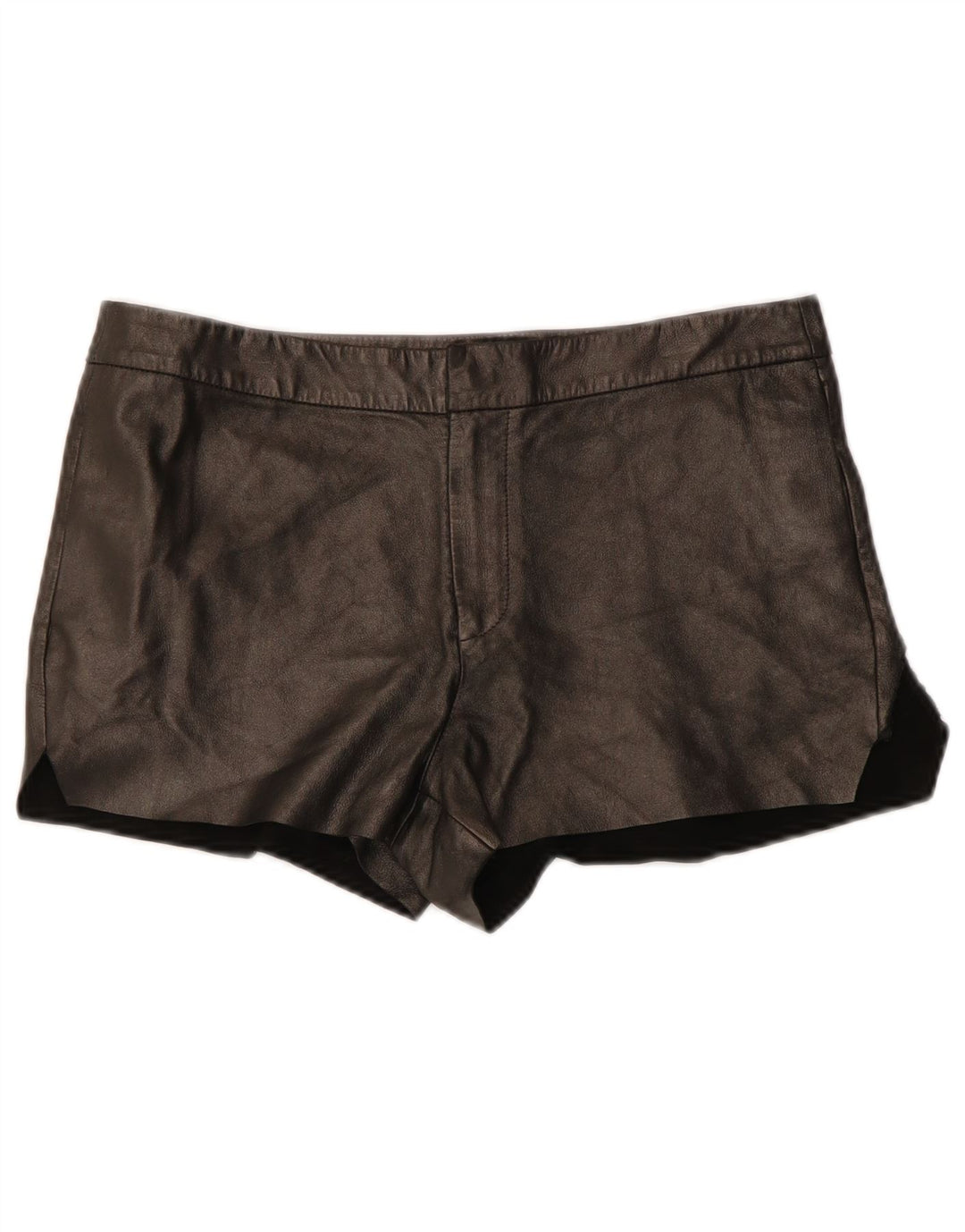 All Saints Damen Leder-Hotpants W29 Medium Schwarz
