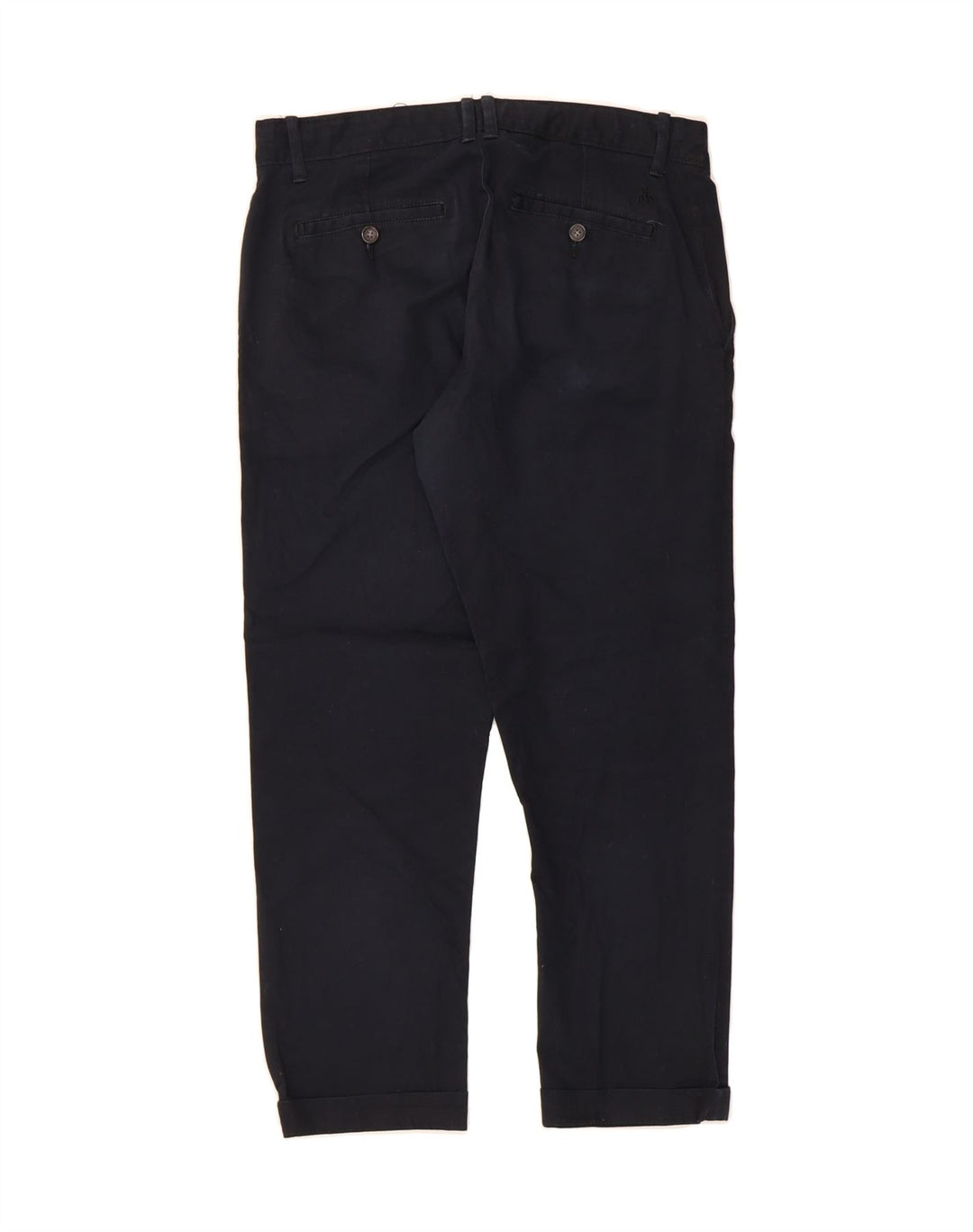 PENGUIN Womens Crop Chino Trousers W30 L25 Navy Blue Vintage Penguin and Second-Hand Penguin from Messina Hembry 