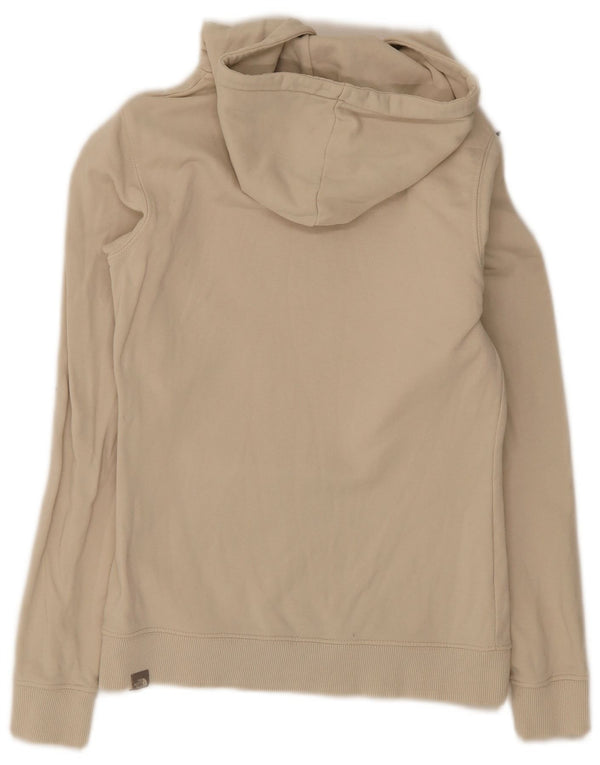 The North Face Womens Graphic Hoodie Jumper UK 6 XS Beige Cotton
