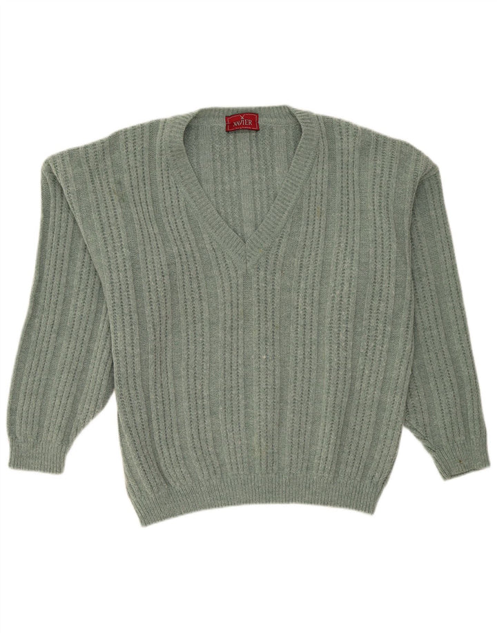 Xavier Pull Col V Homme XL Vert Laine