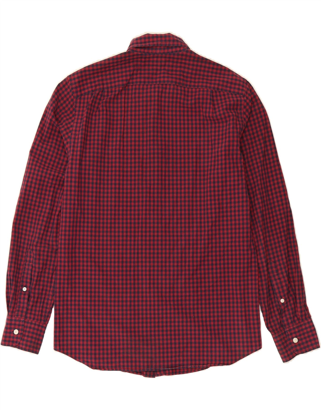 J. CREW Mens Slim Shirt Medium Burgundy Check Vintage J. Crew and Second-Hand J. Crew from Messina Hembry 