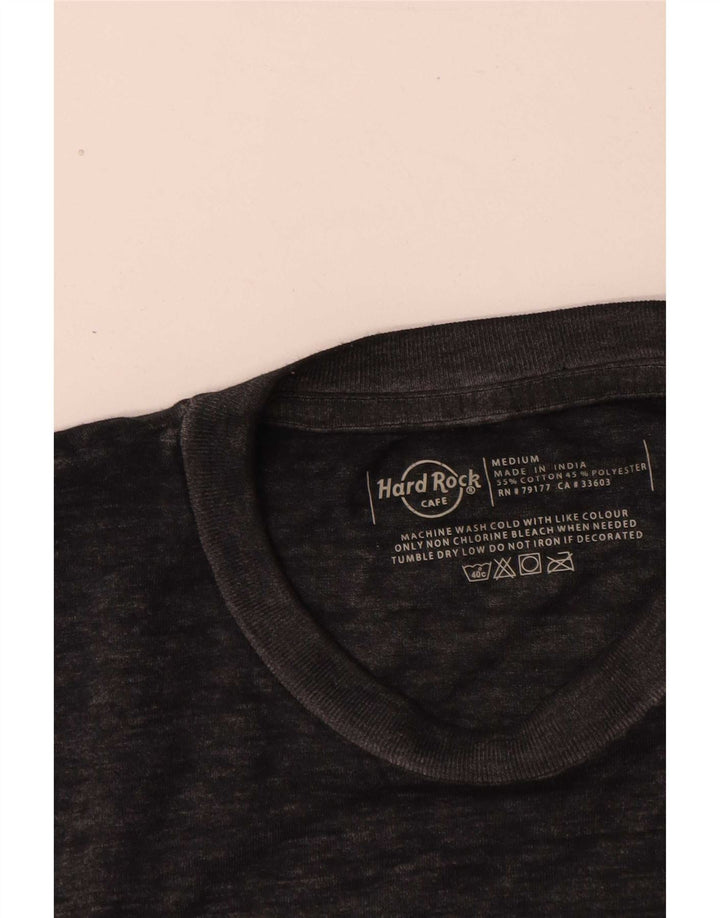 Hard Rock Cafe Mens Malta Graphic T-Shirt Top Medium Grey Cotton