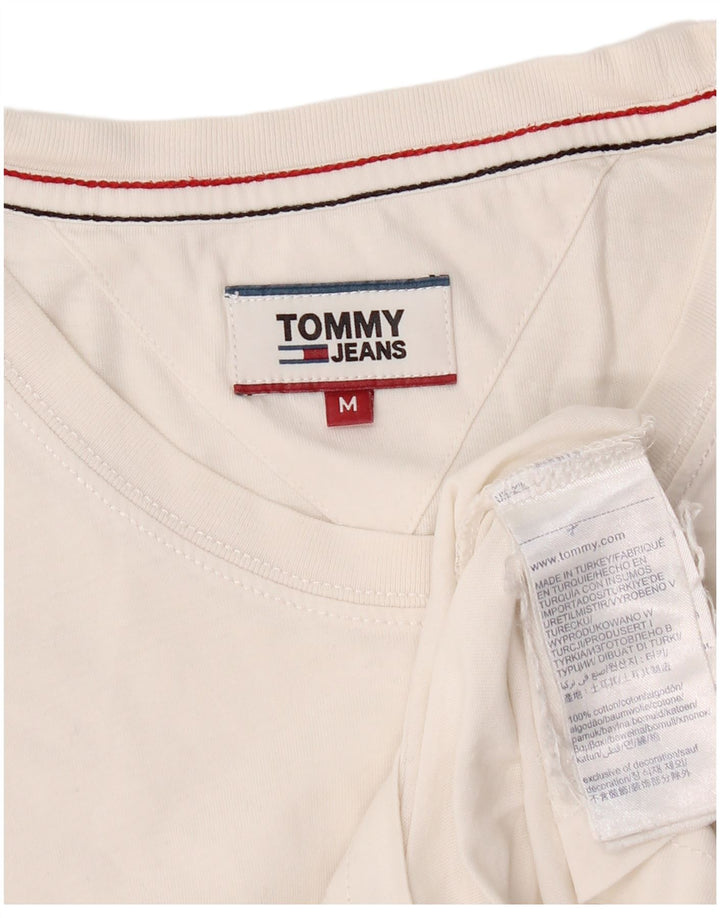 Tommy Hilfiger Herre T-Shirt Top Medium Hvid Bomuld
