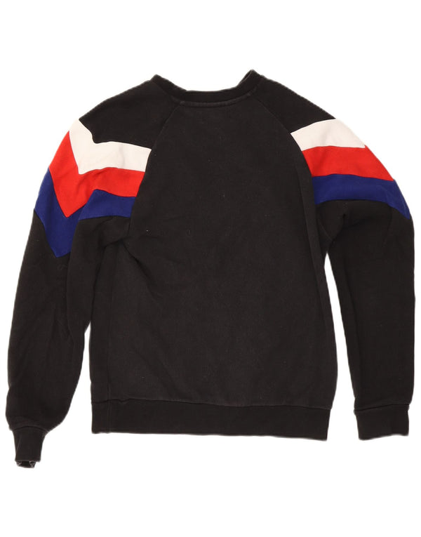 Adidas Mens Moletom Jumper XS Preto Colorblock Algodão