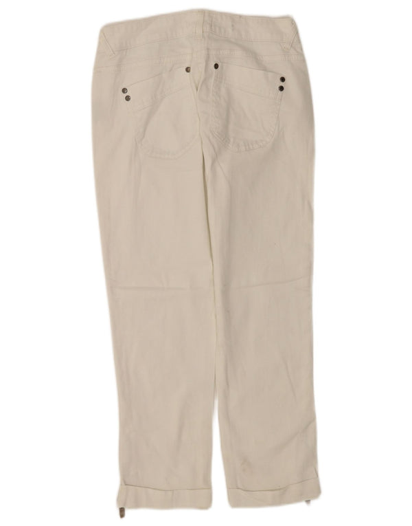 Dżinsy damskie MINT VELVET Cropped UK 10 Small W28 L25 Biała bawełna