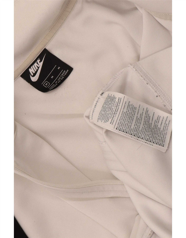 Nike Mens Graphic Tracksuit Top Jacket Medium White Colourblock Polyester