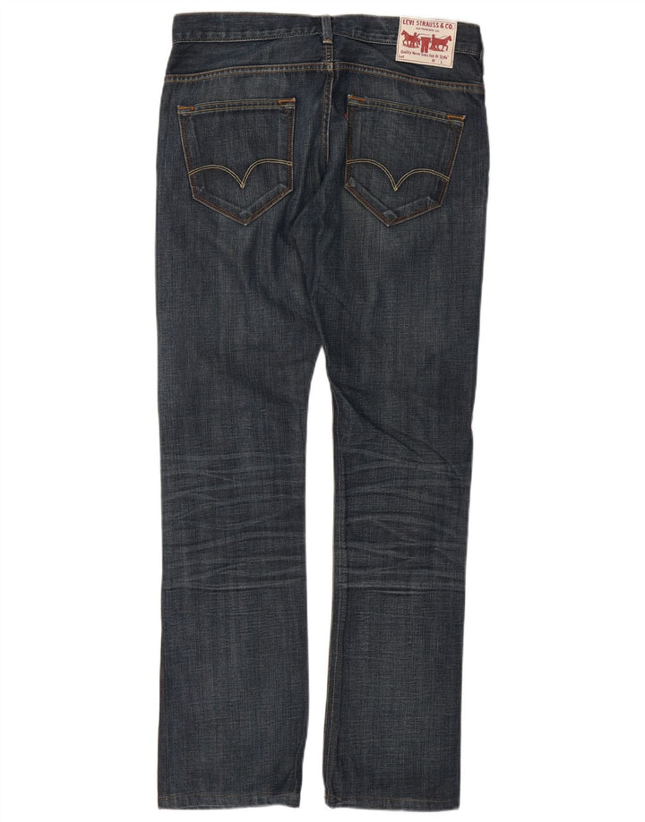 Levi's Mens Straight Jeans W33 L34 Navy Blue Cotton