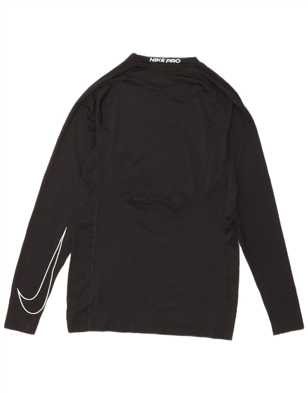 Nike Mens Dri Fit Slim felső, hosszú ujjú kis fekete poliészter