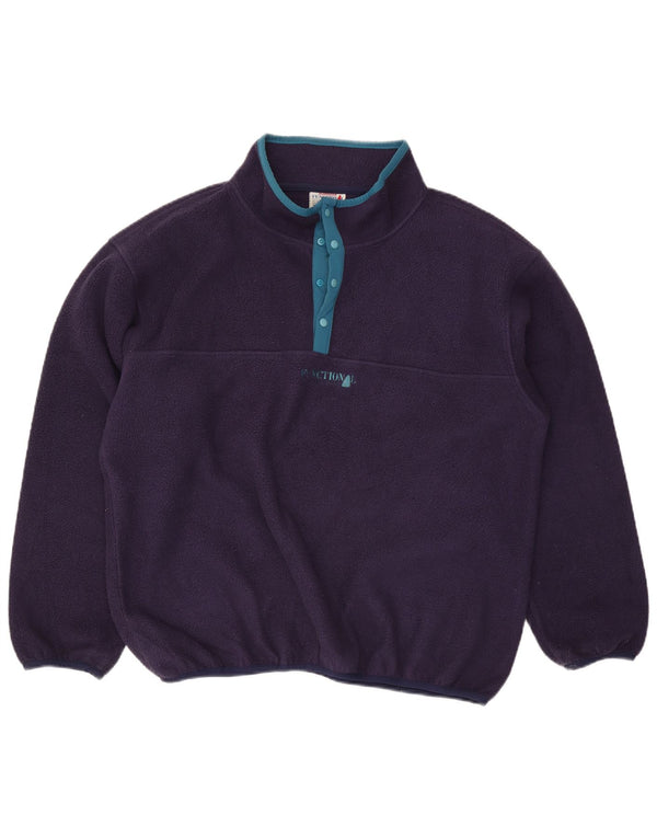Murphy & Nye Mens Button Neck Fleece Jumper 2XL Navy Blue
