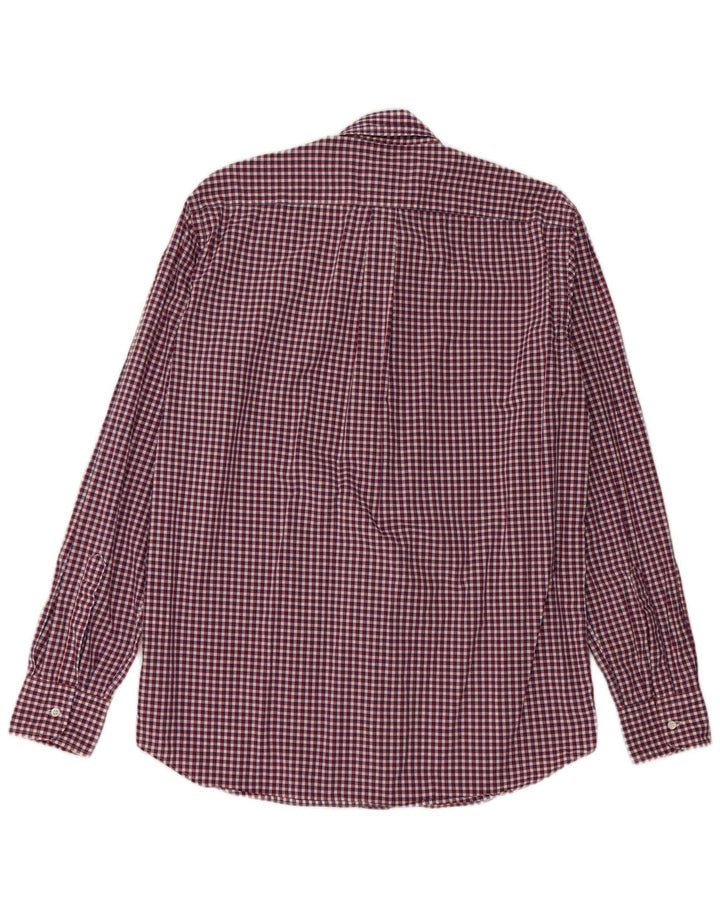 Aspesi Mens Shirt Size 41 16 Large Red Gingham Cotton