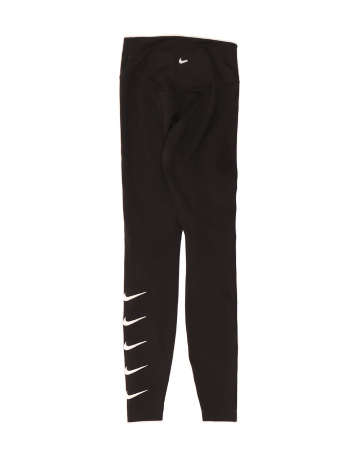 NIKE Womens Dri Fit Graphic Leggings UK 6 XS  Black Polyester Vintage Nike and Second-Hand Nike from Messina Hembry 