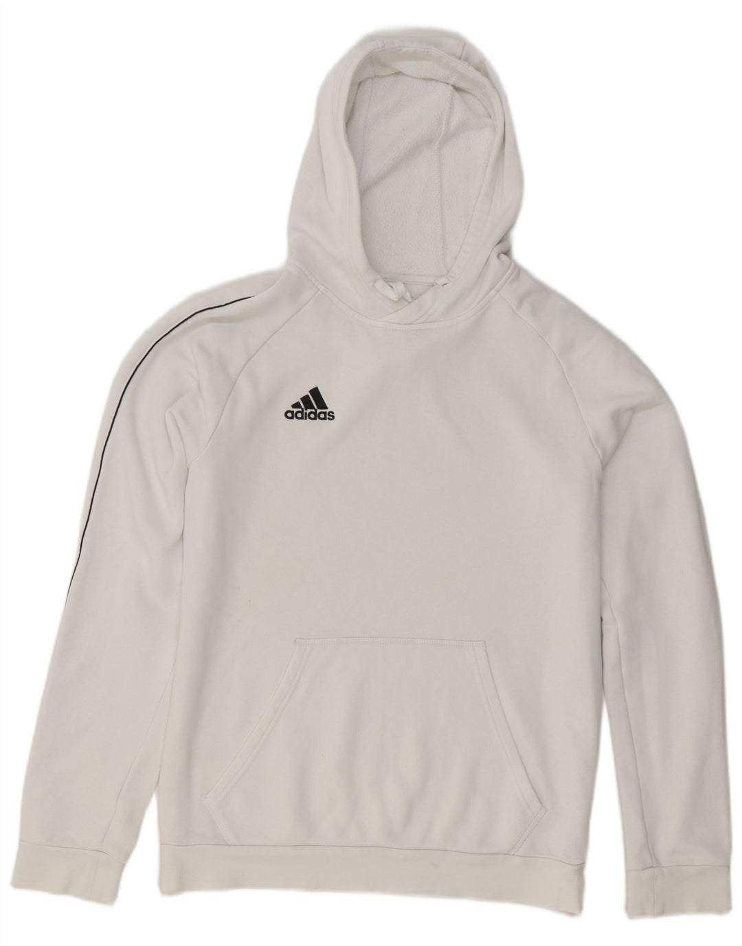 Adidas Mens Hoodie Jumper Medium White Cotton