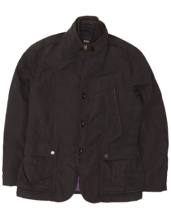 Hugo Boss Mens Utility Jacket EU 50 Large Black Polyester