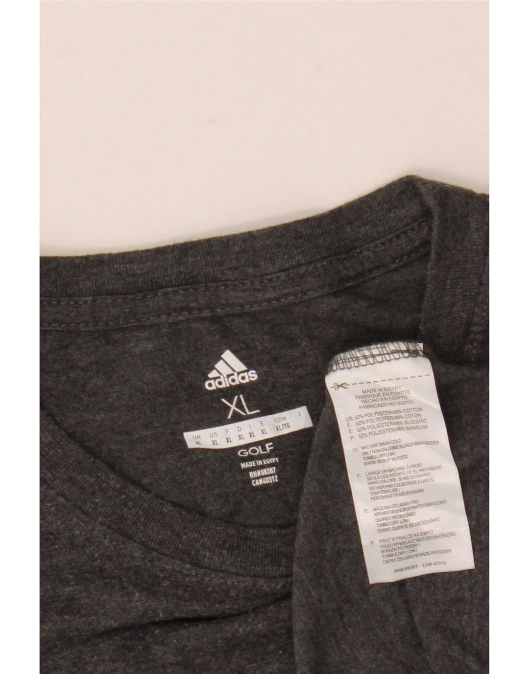 Camiseta masculina Adidas Top XL cinza poliéster