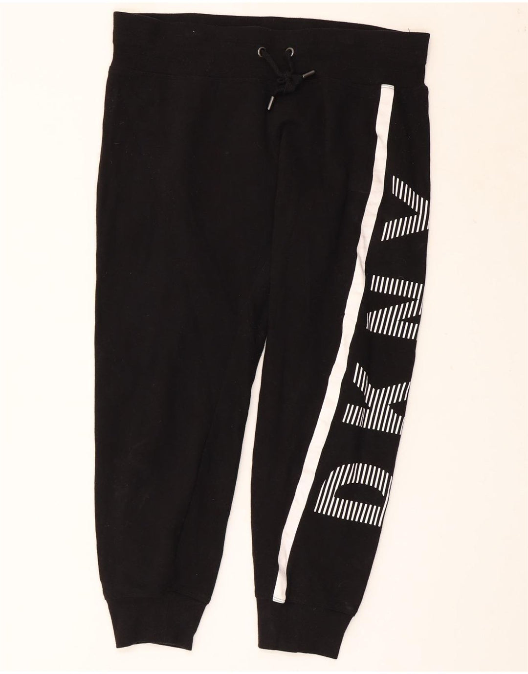 DKNY Mens Graphic Tracksuit Trousers Joggers Medium  Black Cotton