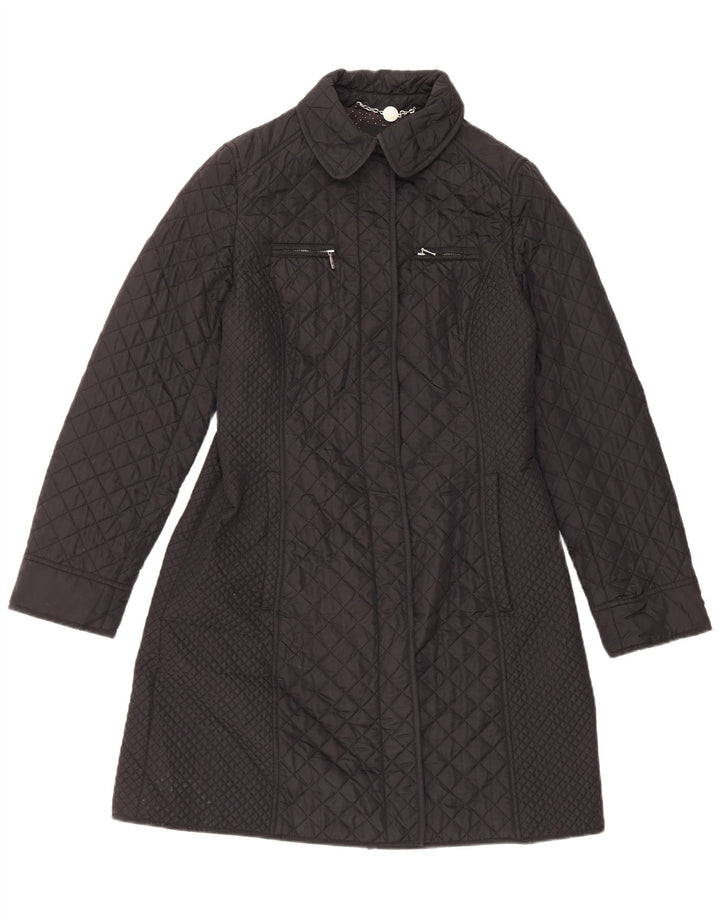 Hobbs Damen Stepp-Windbreaker-Mantel UK 10 Small Schwarzes Nylon