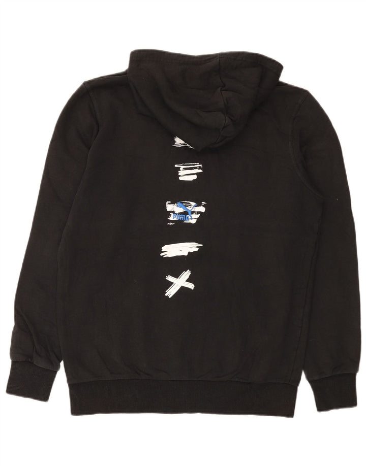 Puma Mens Graphic Hoodie Jumper Medium Black Cotton