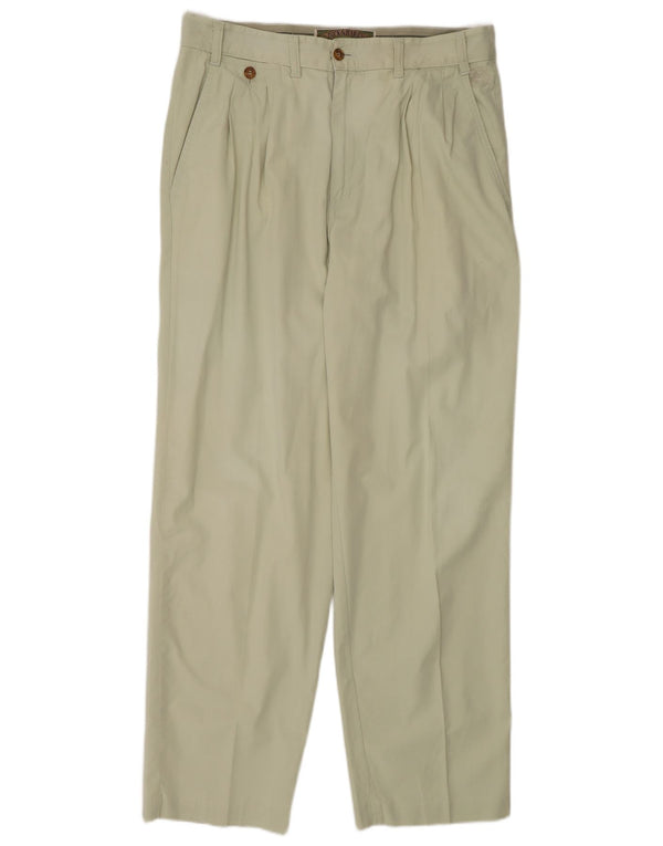 Vintage Herre Pegged Chino Bukser IT 48 Medium W32 L32 Khaki Bomuld