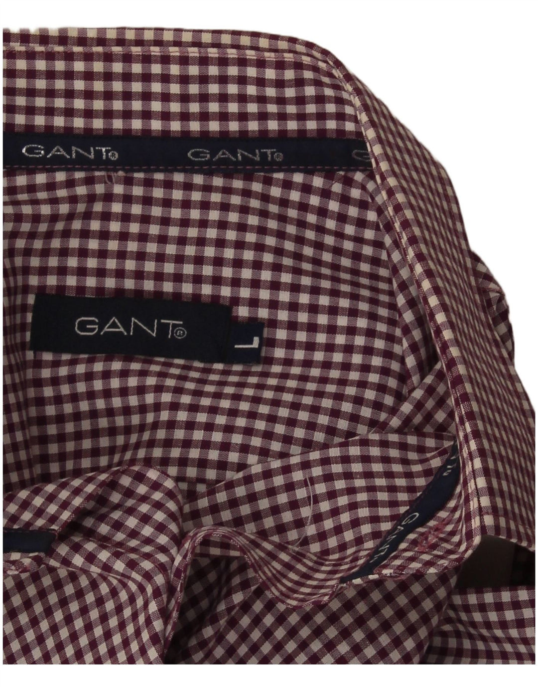 Gant Camicia da uomo grande a quadretti bordeaux