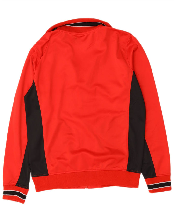 Kappa Mens Tracksuit Top Jacket Large Red Colourblock Polyester