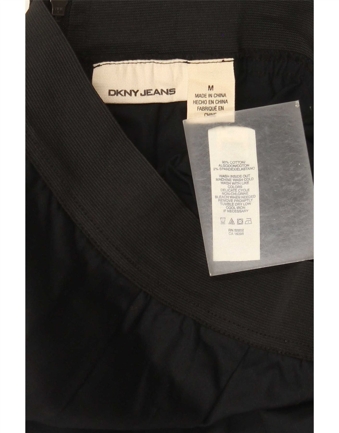Minigonna da donna Dkny media W28 in cotone nero