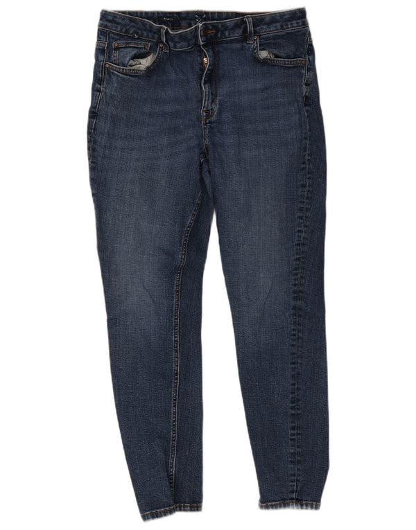 Crew Clothing Jeans skinny da donna UK 16 Large W34 L28 Cotone blu navy