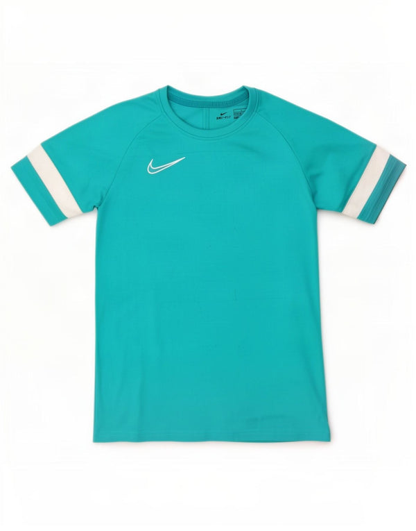 Nike Boys Dri Fit T-Shirt Top 12-13 Years Large Turquoise Colourblock