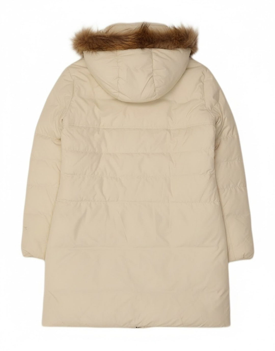 Diadora Womens Hooded Padded Coat UK 14 Medium Off White Polyester
