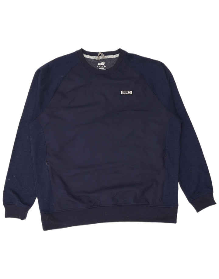 PUMA Mens Sweatshirt Jumper 2XL Navy Blue