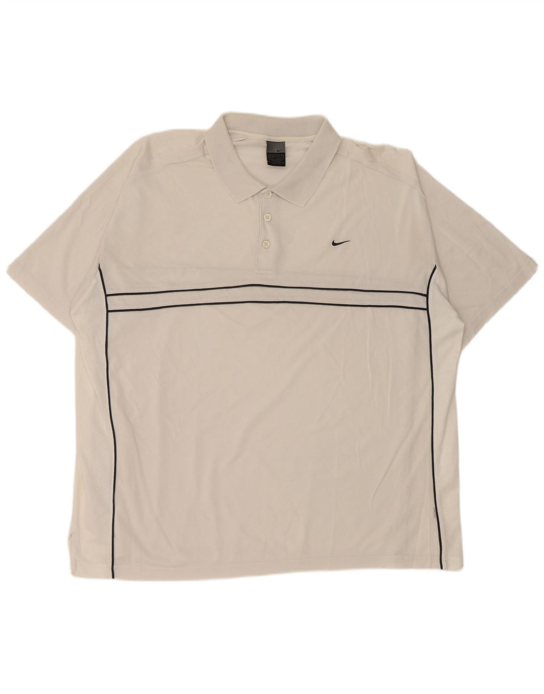 Nike Mens Polo Shirt 2XL White Striped